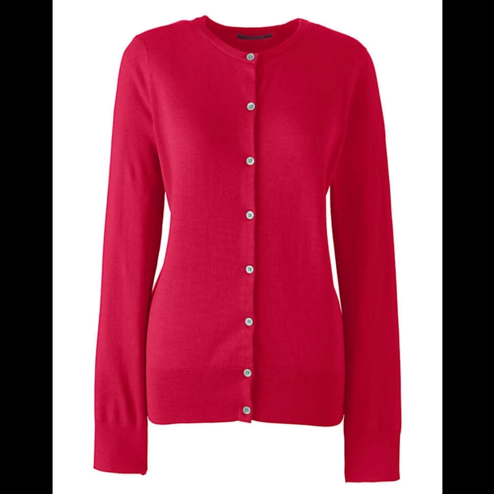 NWT Lands' End Supima Cotton Cardigan Sweater - 2X